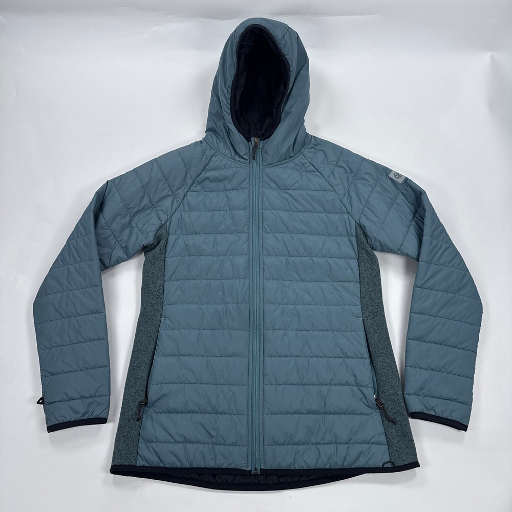 686 Womens Jacket Medium Blue GLCR Thermal Puff Hooded Puffer Gorpcore Outdoor